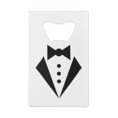 Schwarze Krawatte - Tuxedo Bacherlor Party Geldbeutel Flaschenöffner (Rückseite)