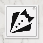 Schwarze Krawatte - Tuxedo Bacherlor Party Geschenkanhänger (Rückseite)