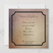 Schwarze Krawatte Valentine Dance Party Einladung (Rückseite)