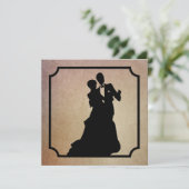 Schwarze Krawatte Valentine Dance Party Einladung (Stehend Vorderseite)