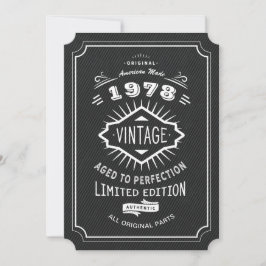 Schwarze Krawatte Vintag 40. Geburtstag Party Einladung