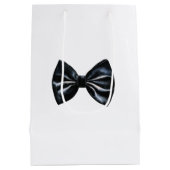 Schwarze Krawatte Weihnachten Mittlere Geschenktüte (Rückseite)