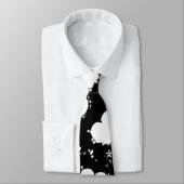 Schwarze Krawatte Weiße Emo Herz (Gebunden)