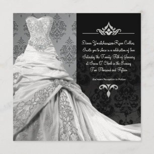 Schwarze Krawatten-Bestimmungsort-Einladung Einladung