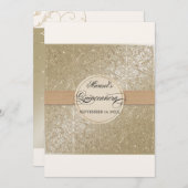 Schwarze Krawatten-Eleganz, Champagne Einladung (Vorne/Hinten)