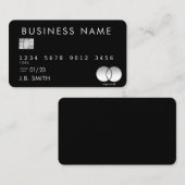 Schwarze Kreditkarte Visitenkarte (Vorne/Hinten)