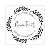 Schwarze Kreidegrenze Custom Moderne Typografie Gummistempel (Prägung)