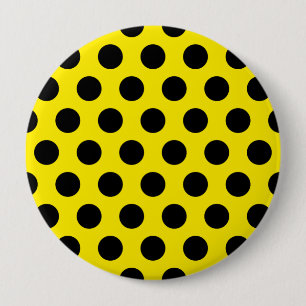 Schwarze Kreise auf gelbem Hintergrund Button