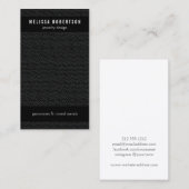 Schwarze Kreise Muster für Schmuckdesign Visitenkarte (Vorne/Hinten)