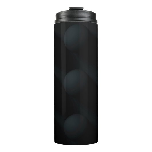 Schwarze Kreise Thermosbecher (Vorderseite)