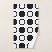 Schwarze Kreise und Tupfen Badhandtuch Set (Handtuch)