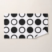 Schwarze Kreise und Tupfen Badhandtuch Set (Handtuch)