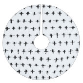 Schwarze Kreuze Handgezeichnete Geometrie Polyester Weihnachtsbaumdecke (Vorderseite)