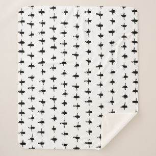 Schwarze Kreuze Handgezeichnete Geometrie Sherpadecke