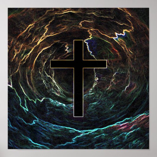 SCHWARZE KREUZEN MIT HELLEN HIGHLIGHTS POSTER (Vorne)