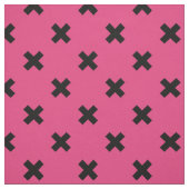 Schwarze Kreuzstiche auf Fuchsia Stoff (Muster)