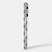 Schwarze Kreuzstiche auf grau Case-Mate iPhone Hülle (Rückseite / Rechts)