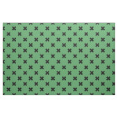 Schwarze Kreuzstiche auf grün Stoff (Fat Quarter (45,7 x 55,9 cm))
