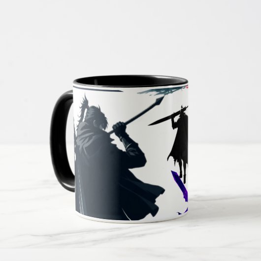 Schwarze Krieger Tasse (Vorderseite Links)