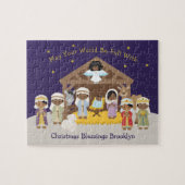 Schwarze Krippe Puzzle (Horizontal)