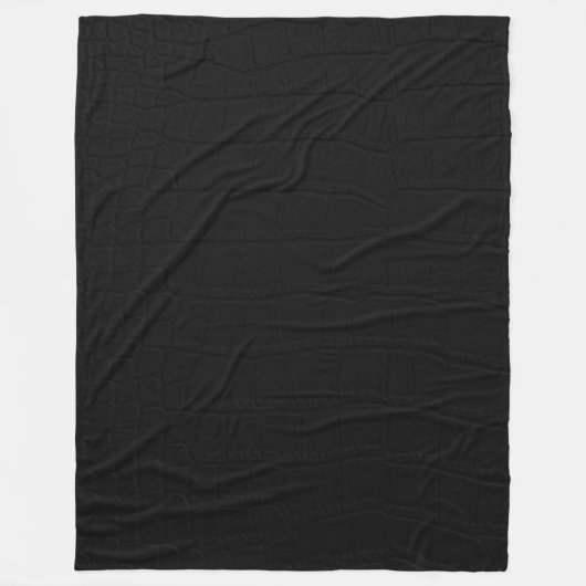 Schwarze Krokodile-Hautfarbe Fleecedecke (Vorderseite)