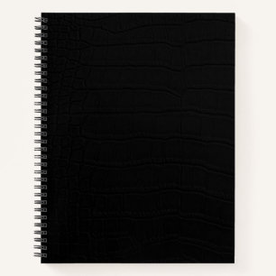 Schwarze Krokodile-Hautfarbe Notizblock