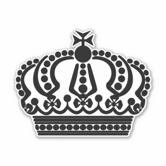 Schwarze Krone Aufkleber (Vorderseite)