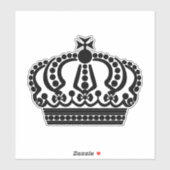 Schwarze Krone Aufkleber (Blatt)