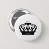 Schwarze Krone Button (Vorne & Hinten)