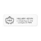 Schwarze Krone und Blumenrahmen (Vorne)