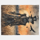 Schwarze Kronen Fleecedecke (Vorderseite (Horizontal))