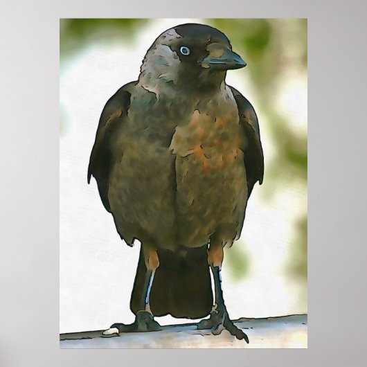 Schwarze Kruge auf einem Balustrade Art Poster (Vorne)