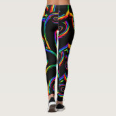 Schwarze Kubikregenbogen-Leggings Leggings (Rückseite)