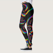 Schwarze Kubikregenbogen-Leggings Leggings (Links)