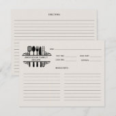 Schwarze Küche Utensils Monogramm Rezept (Vorne/Hinten)