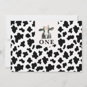 Schwarze Kuh Druckbogen Foto Heilige Kuh 1. Geburt Einladung (Rückseite)