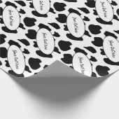 Schwarze Kuh fleckt personalisiertes Muster des Ti Geschenkpapier (Ecke)