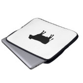 Schwarze Kuh Laptopschutzhülle (Vorne Knopf)