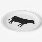 Schwarze Kuh Pappteller (Schrägansicht)