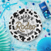 Schwarze Kuh Print Country Western Rodeo Party Pappteller (Party)