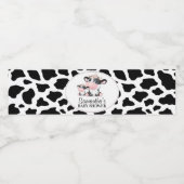 Schwarze Kuh Print Niedlich Kuh Calf Baby Dusche Wasserflaschenetikett (Einzelnes Label)