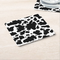 Schwarze Kuh Spots Print Cowboy Bauer