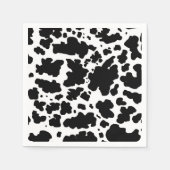 Schwarze Kuh Spots Print Cowboy Bauer Serviette (Vorderseite)