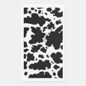 Schwarze Kuh Spots Print Cowboy Bauer Serviette (Vorderseite)