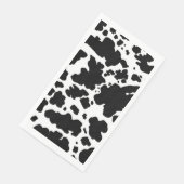 Schwarze Kuh Spots Print Cowboy Bauer Serviette (Ecke)