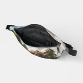Schwarze Kuh Weide grünes Feld Sonnenlicht Bauchtasche (Offen)