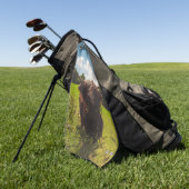 Schwarze Kuh Weide grünes Feld Sonnenlicht Golfhandtuch (Gras)