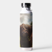 Schwarze Kuh Weide grünes Feld Sonnenlicht Trinkflasche (Links)