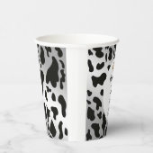 Schwarze Kuhdrucke, Silver & Gold Horseshoe Geburt Pappbecher (Rechts)