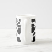 Schwarze Kuhhaut Knochen-China Tasse (Rückseite)